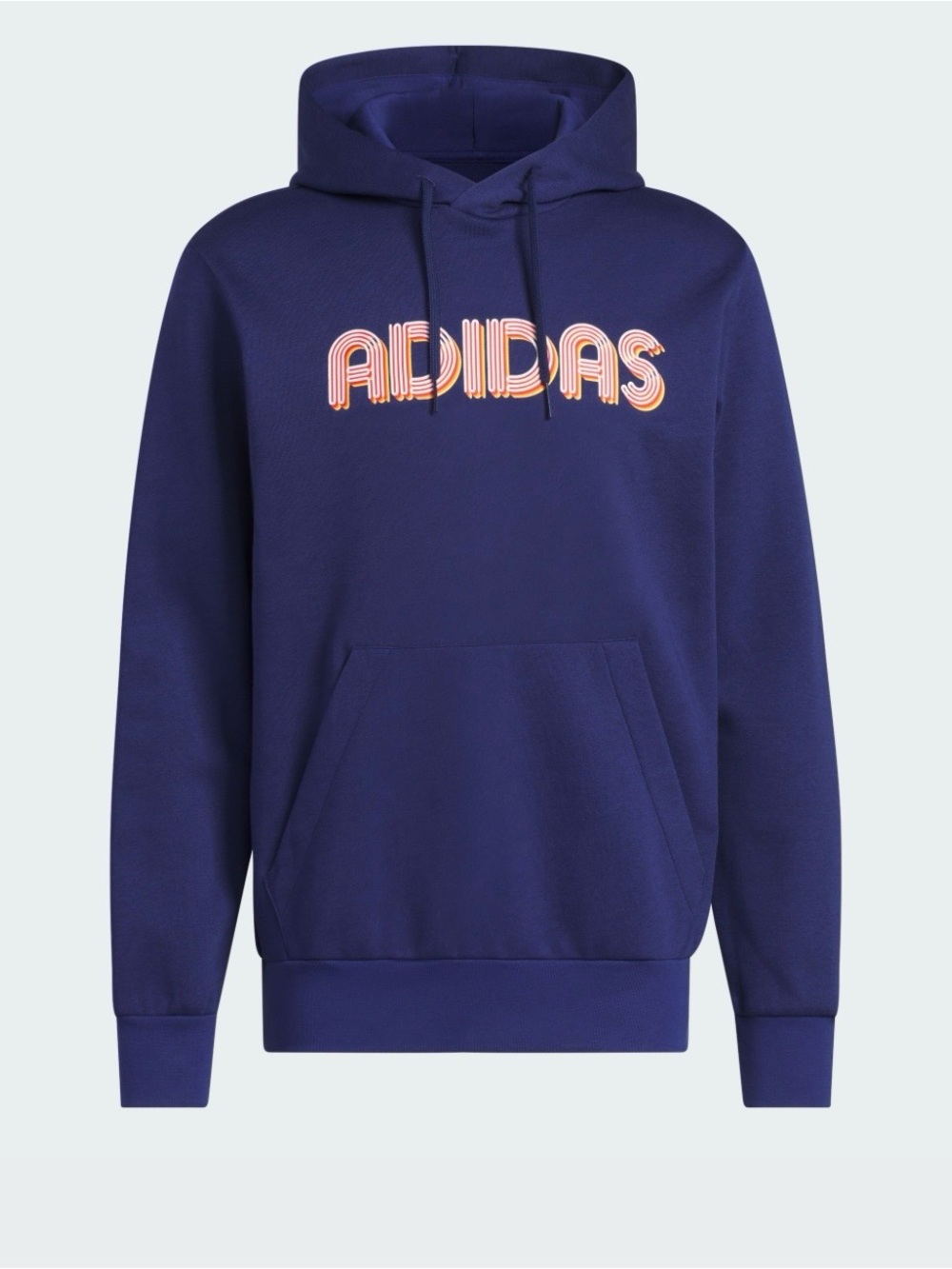 ADIDAS MENS  SPORTSWEAR WORDMARK
GRAPHIC HOODIE  Dark blue Size S